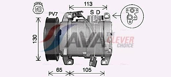 Компресор системи кондиціювання Denso 4711538 ціна, від 219.14 USD